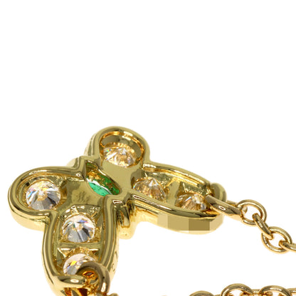 Van Cleef & Arpels Papillon Emerald Diamond Necklace K18 Yellow Gold Ladies [Used]