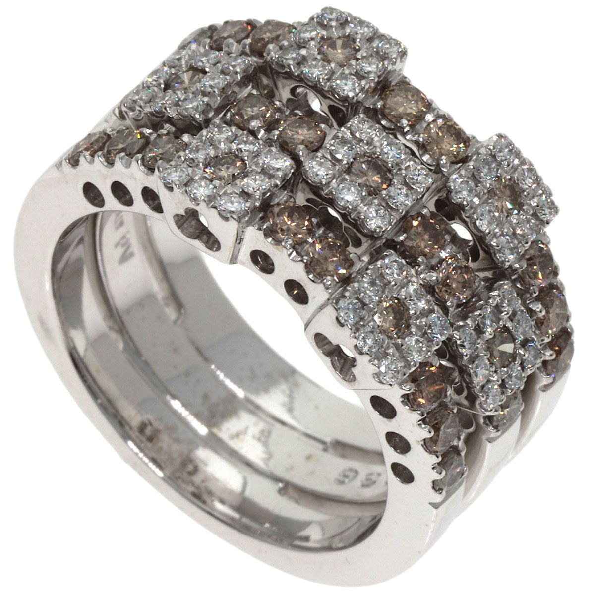 Ponte Vecchio Diamond Ring K18 White Gold Ladies [Used]