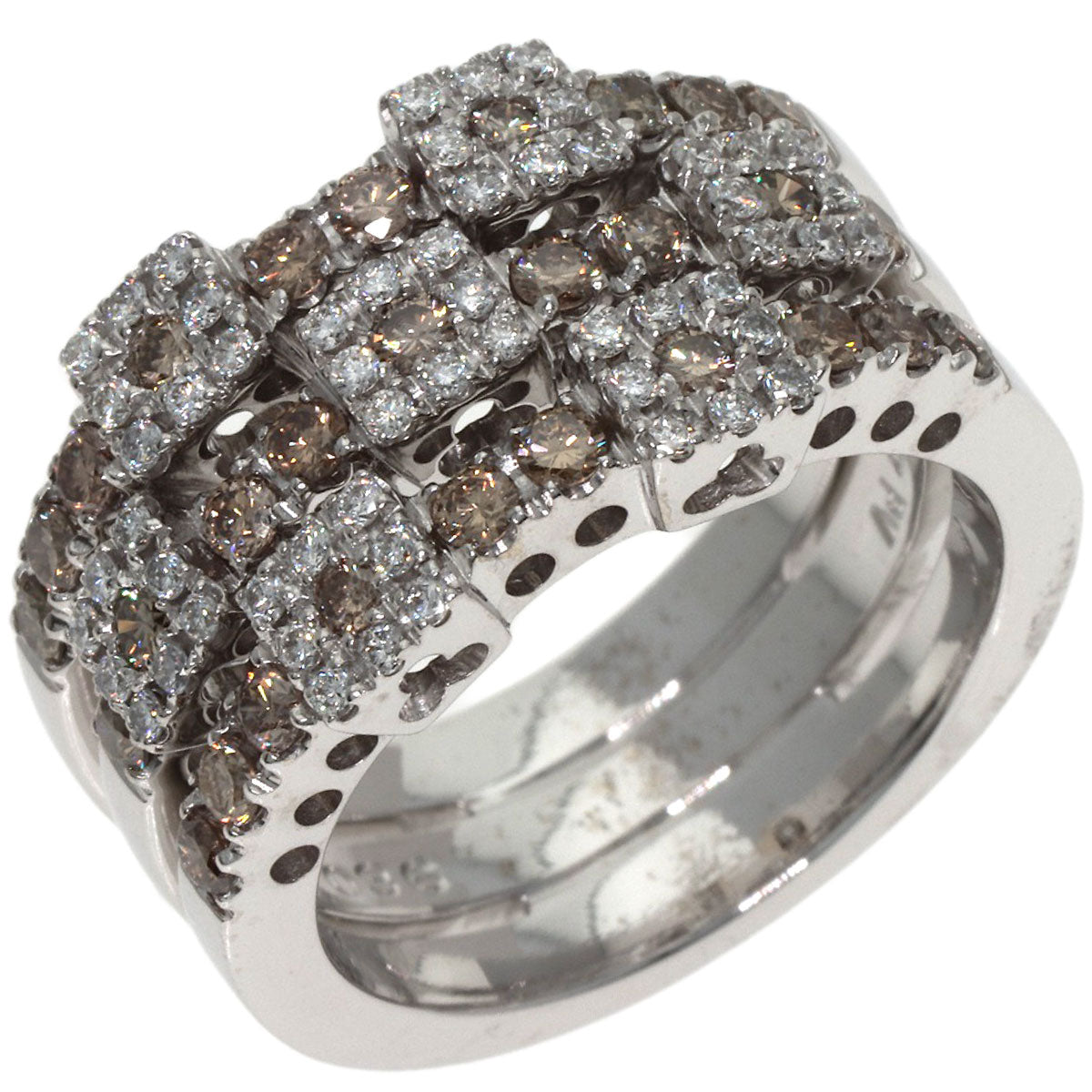 Ponte Vecchio Diamond Ring K18 White Gold Ladies [Used]