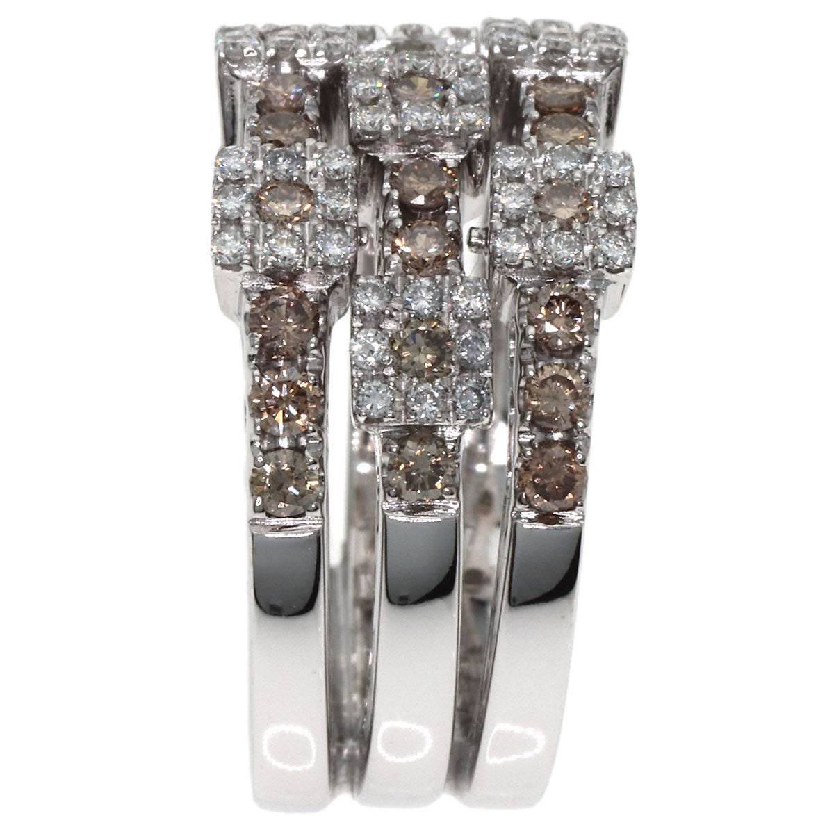Ponte Vecchio Diamond Ring K18 White Gold Ladies [Used]