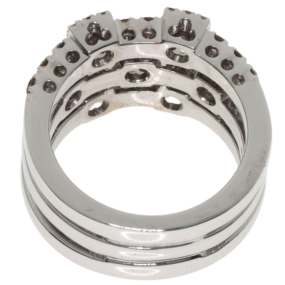 Ponte Vecchio Diamond Ring K18 White Gold Ladies [Used]
