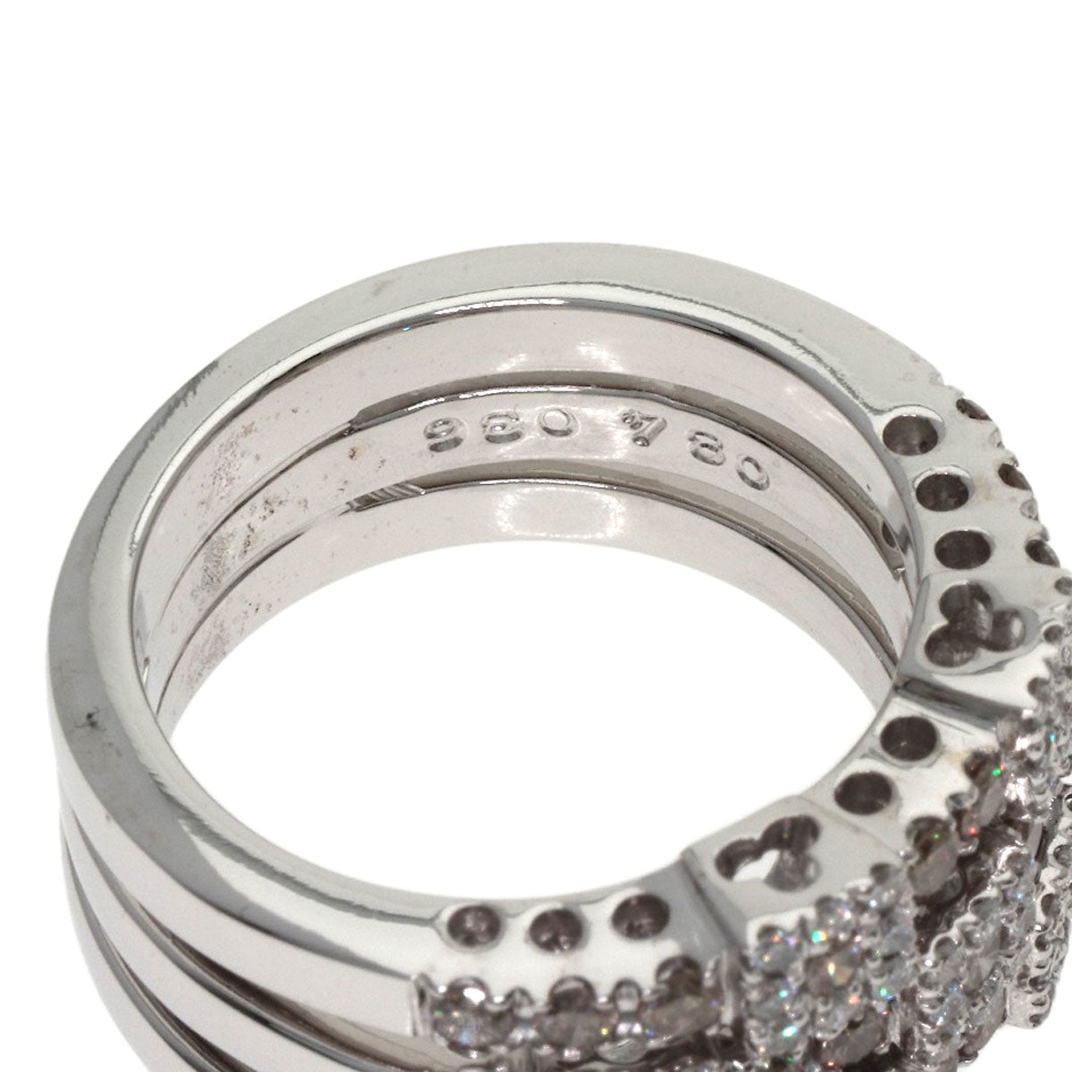 Ponte Vecchio Diamond Ring K18 White Gold Ladies [Used]