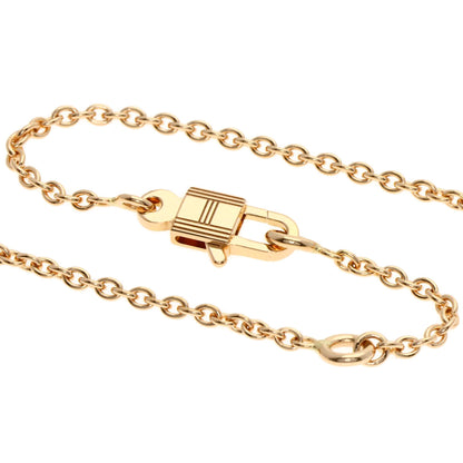 HERMES Kelly Cadena Diamond Amulet Necklace K18 Pink Gold Ladies [Used]