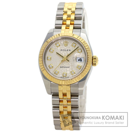 ROLEX DATEJUST 10P Diamond Watches 179173G Stainless Steel/SSxK18YG Ladies