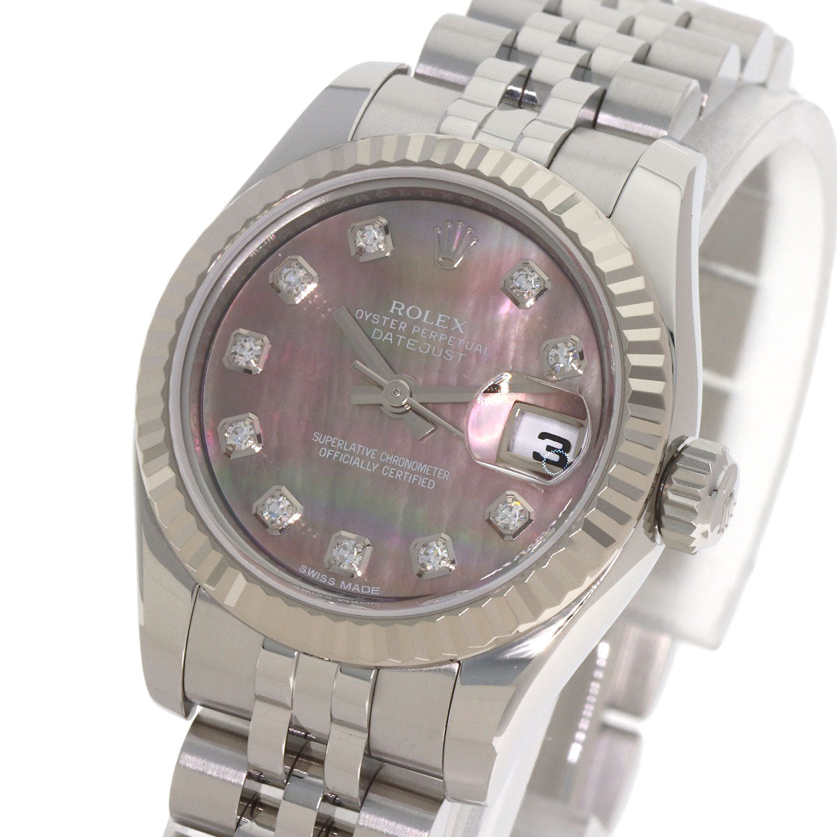 ROLEX DATEJUST 10P Diamond Watches 179174NG Stainless Steel/Stainless Steel Ladies