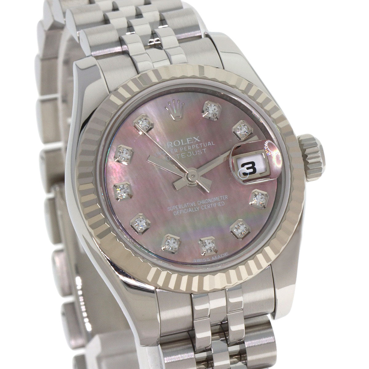 ROLEX DATEJUST 10P Diamond Watches 179174NG Stainless Steel/Stainless Steel Ladies