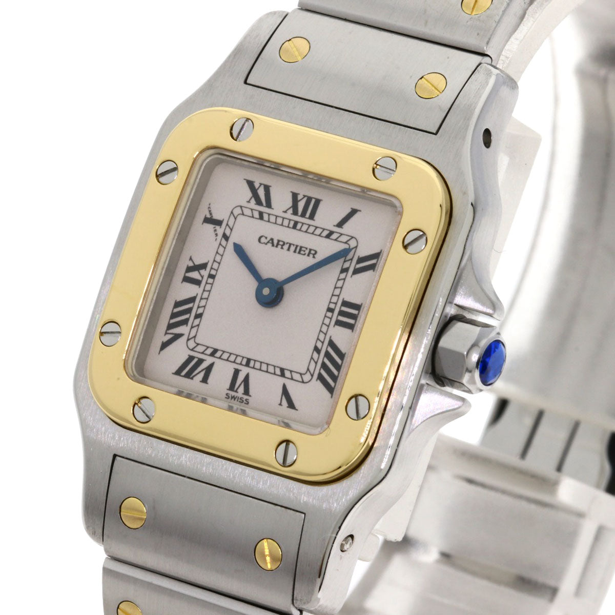 CARTIER Santos Galve SM Watches W20012C4 Stainless Steel/SSxK18YG Ladies