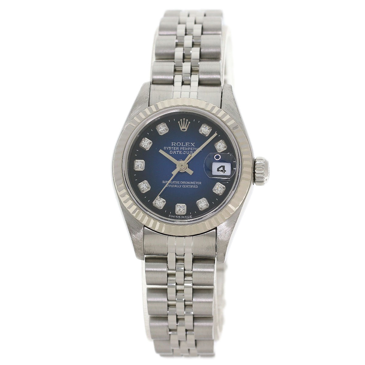 ROLEX Datejust 10P Diamond Blue Gradation Watches 79174G Stainless Steel/Stainless Steel Ladies