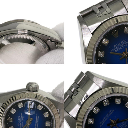 ROLEX Datejust 10P Diamond Blue Gradation Watches 79174G Stainless Steel/Stainless Steel Ladies