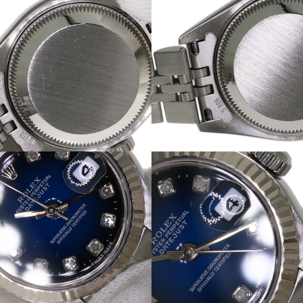 ROLEX Datejust 10P Diamond Blue Gradation Watches 79174G Stainless Steel/Stainless Steel Ladies