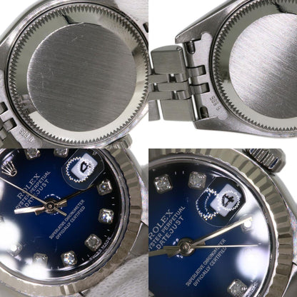 ROLEX Datejust 10P Diamond Blue Gradation Watches 79174G Stainless Steel/Stainless Steel Ladies
