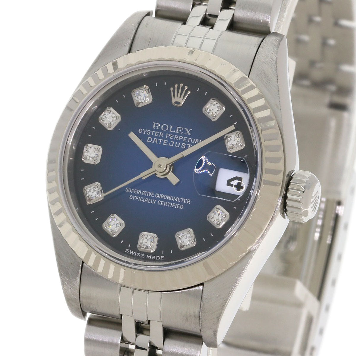 ROLEX Datejust 10P Diamond Blue Gradation Watches 79174G Stainless Steel/Stainless Steel Ladies