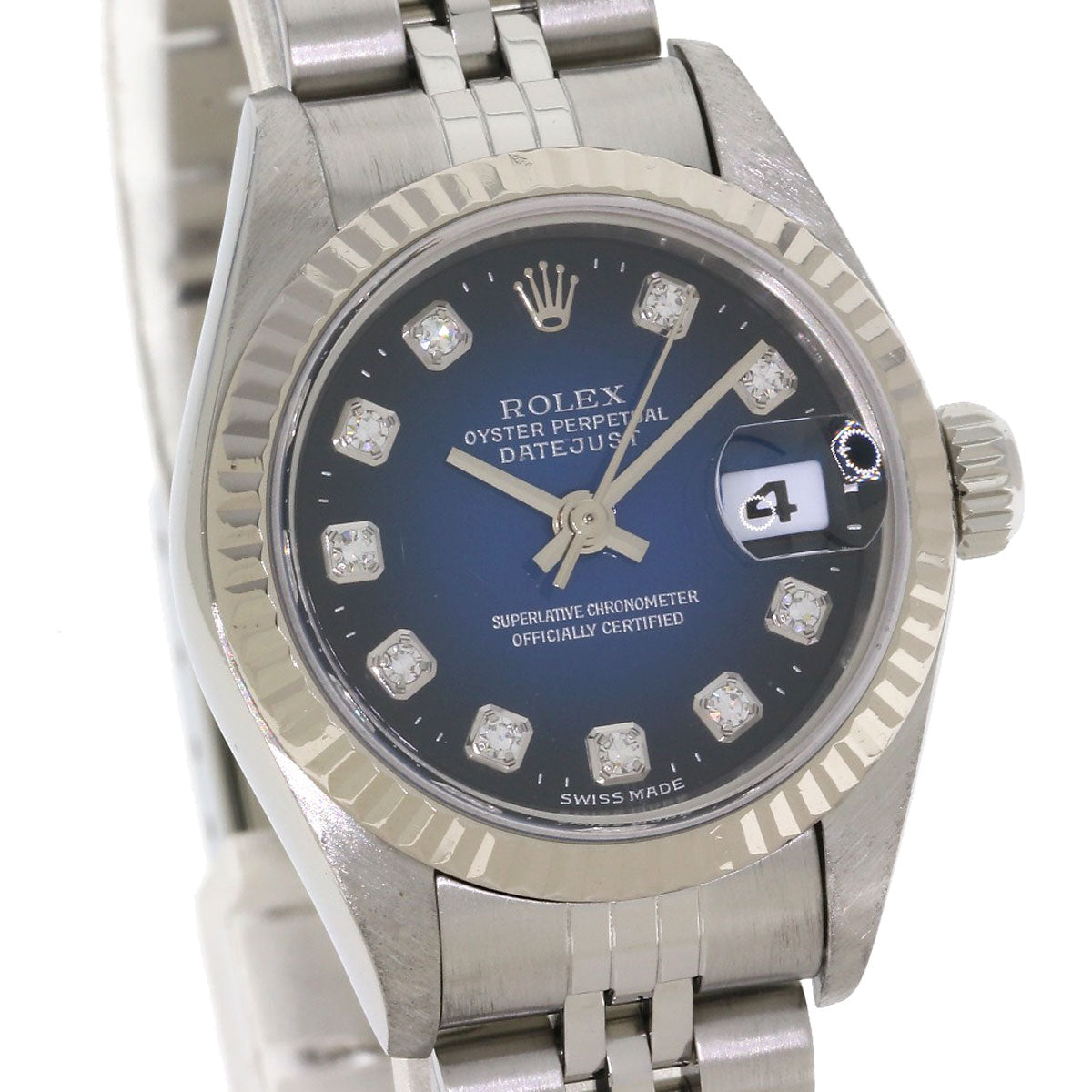 ROLEX Datejust 10P Diamond Blue Gradation Watches 79174G Stainless Steel/Stainless Steel Ladies