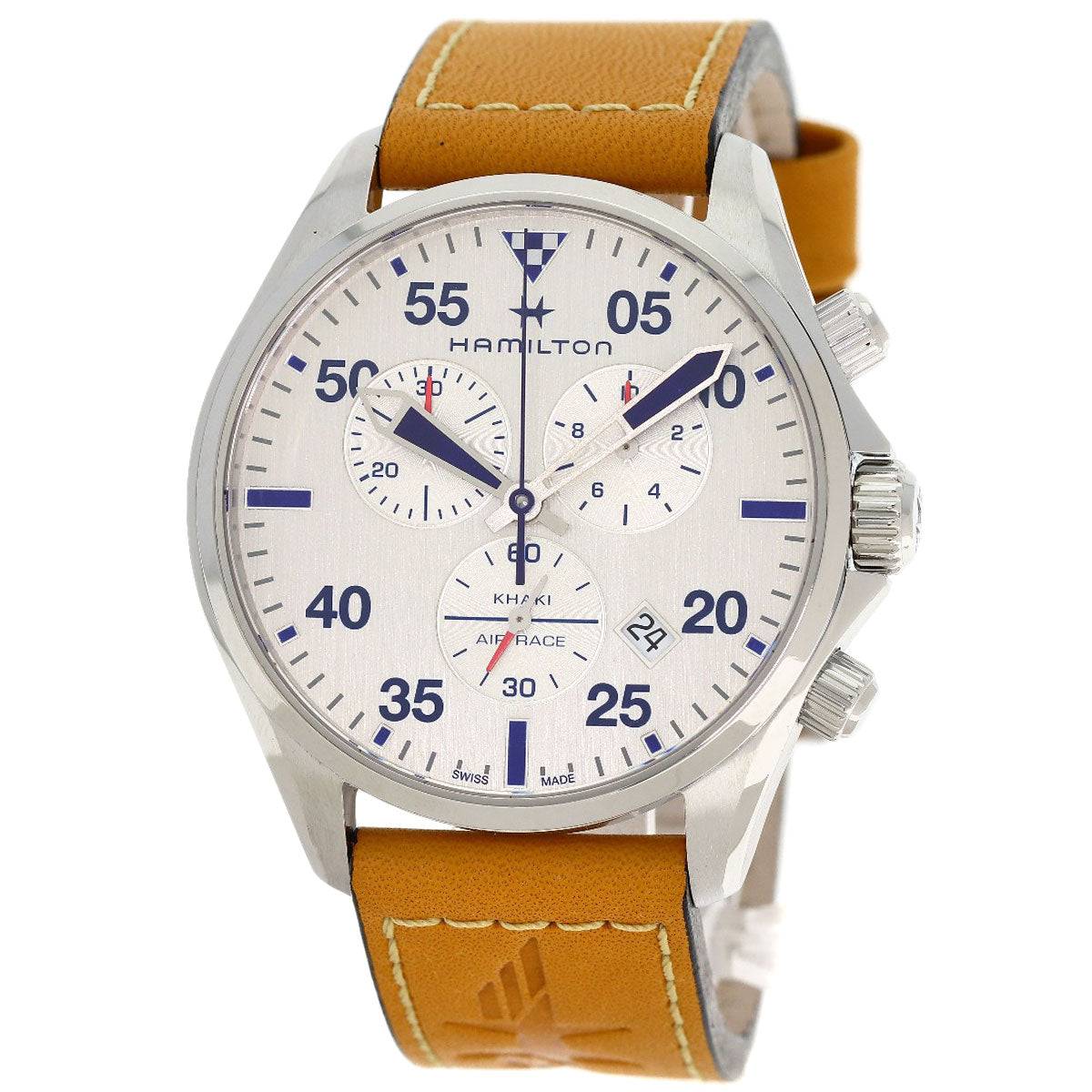 HAMILTON Khaki Aviation Chronograph Watches H767120 Stainless Steel/Leather mens