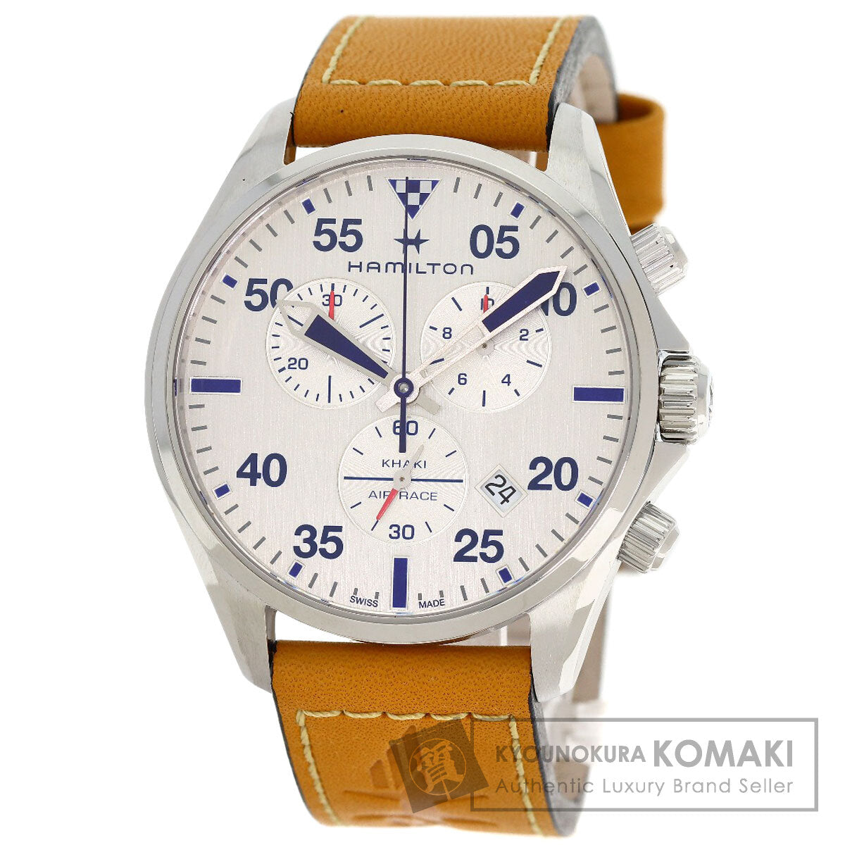 HAMILTON Khaki Aviation Chronograph Watches H767120 Stainless Steel/Leather mens