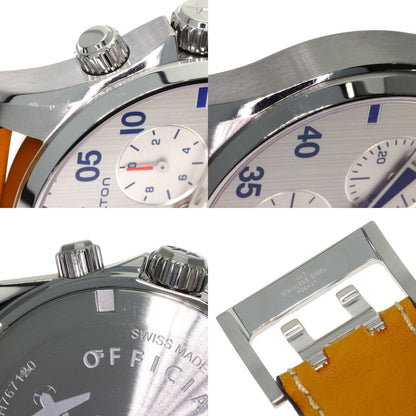 HAMILTON Khaki Aviation Chronograph Watches H767120 Stainless Steel/Leather mens