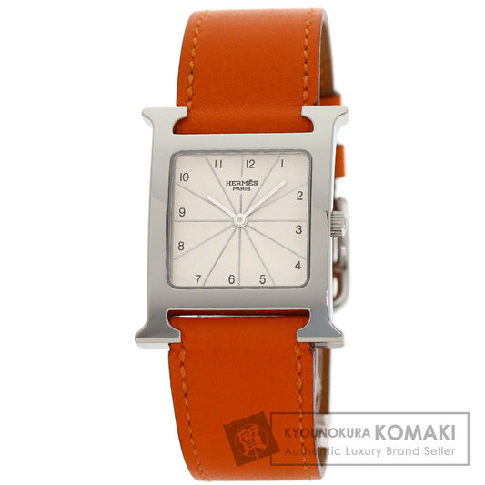 HERMES H watch Watches HH1.510 Stainless Steel/Leather mens