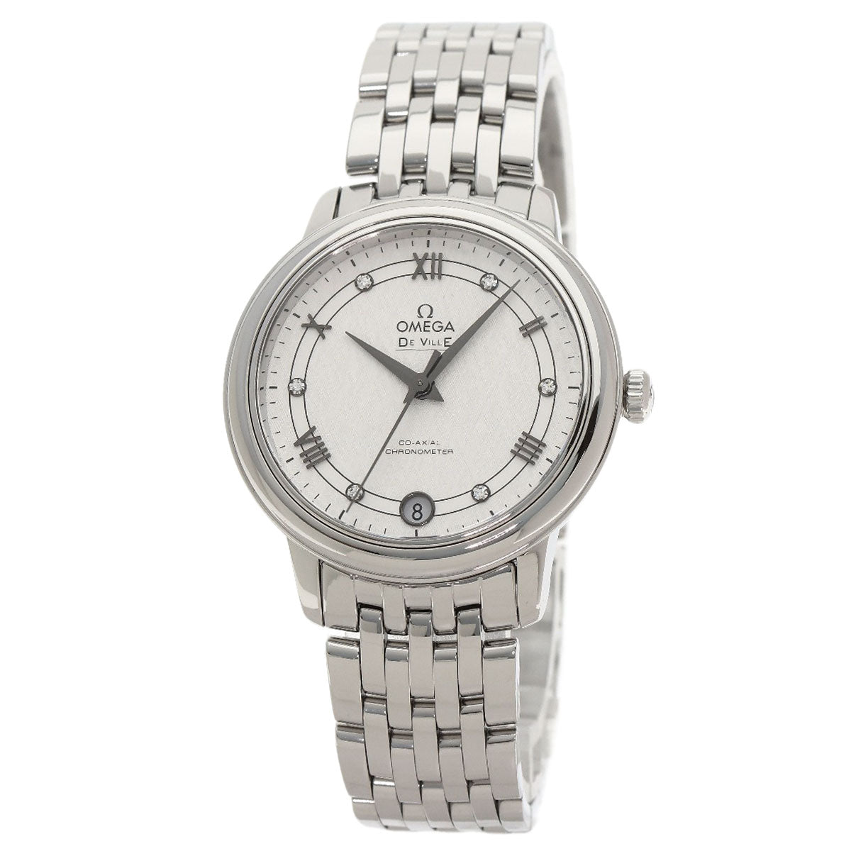 OMEGA De Ville Prestige 6P Diamond Watches 424.10.33.20.52.002 Stainless Steel/Stainless Steel Ladies