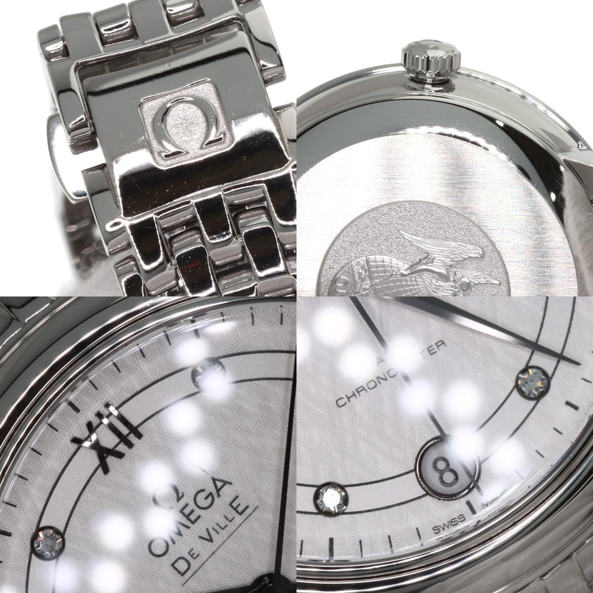 OMEGA De Ville Prestige 6P Diamond Watches 424.10.33.20.52.002 Stainless Steel/Stainless Steel Ladies