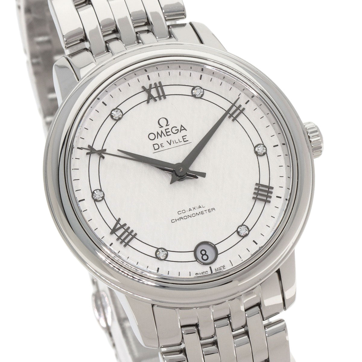 OMEGA De Ville Prestige 6P Diamond Watches 424.10.33.20.52.002 Stainless Steel/Stainless Steel Ladies