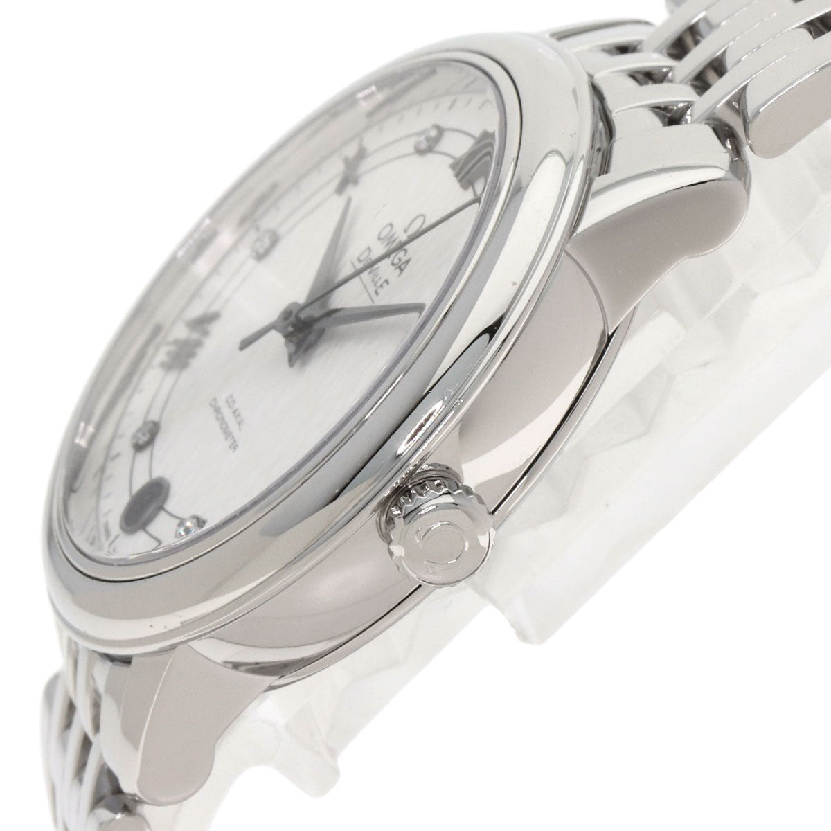 OMEGA De Ville Prestige 6P Diamond Watches 424.10.33.20.52.002 Stainless Steel/Stainless Steel Ladies