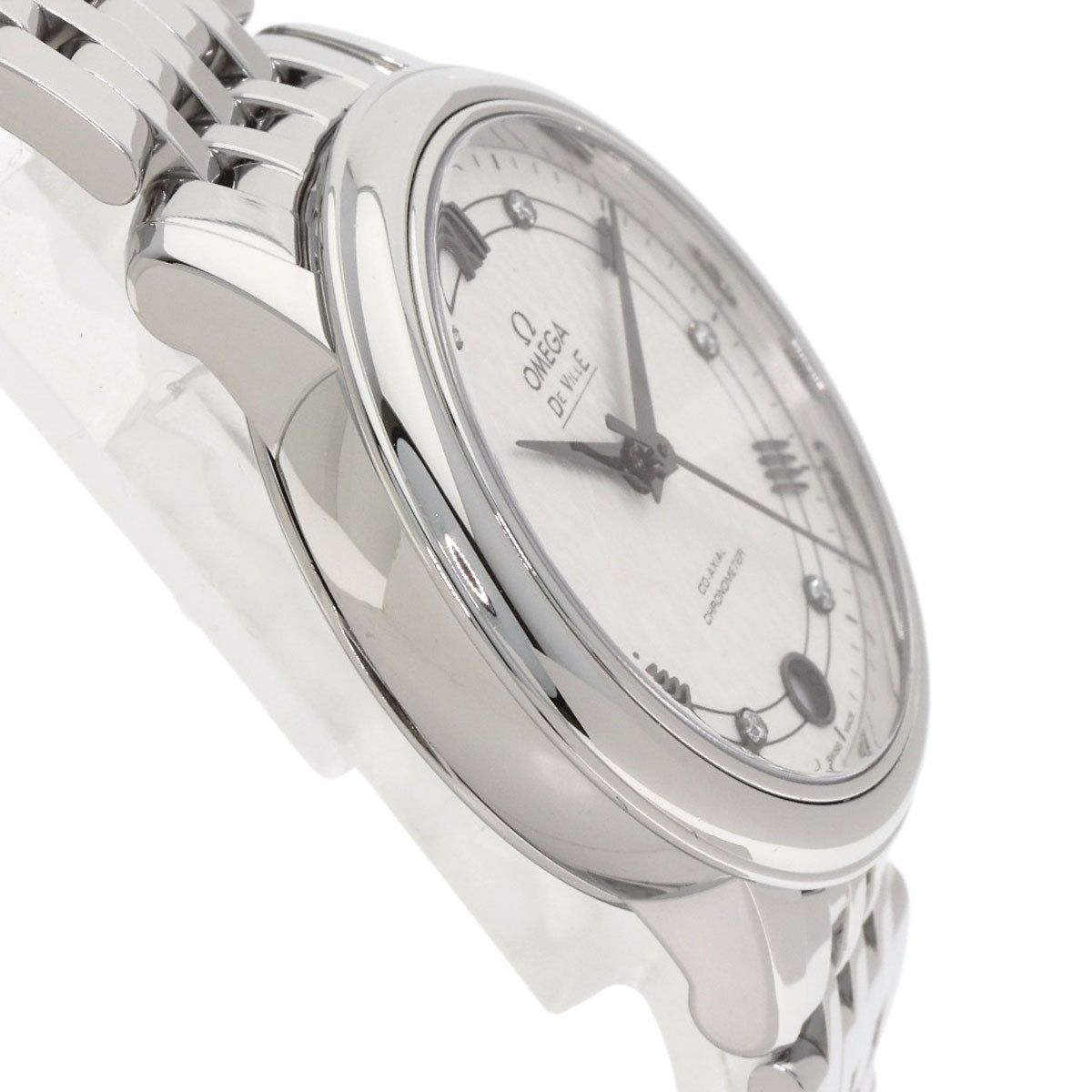 OMEGA De Ville Prestige 6P Diamond Watches 424.10.33.20.52.002 Stainless Steel/Stainless Steel Ladies