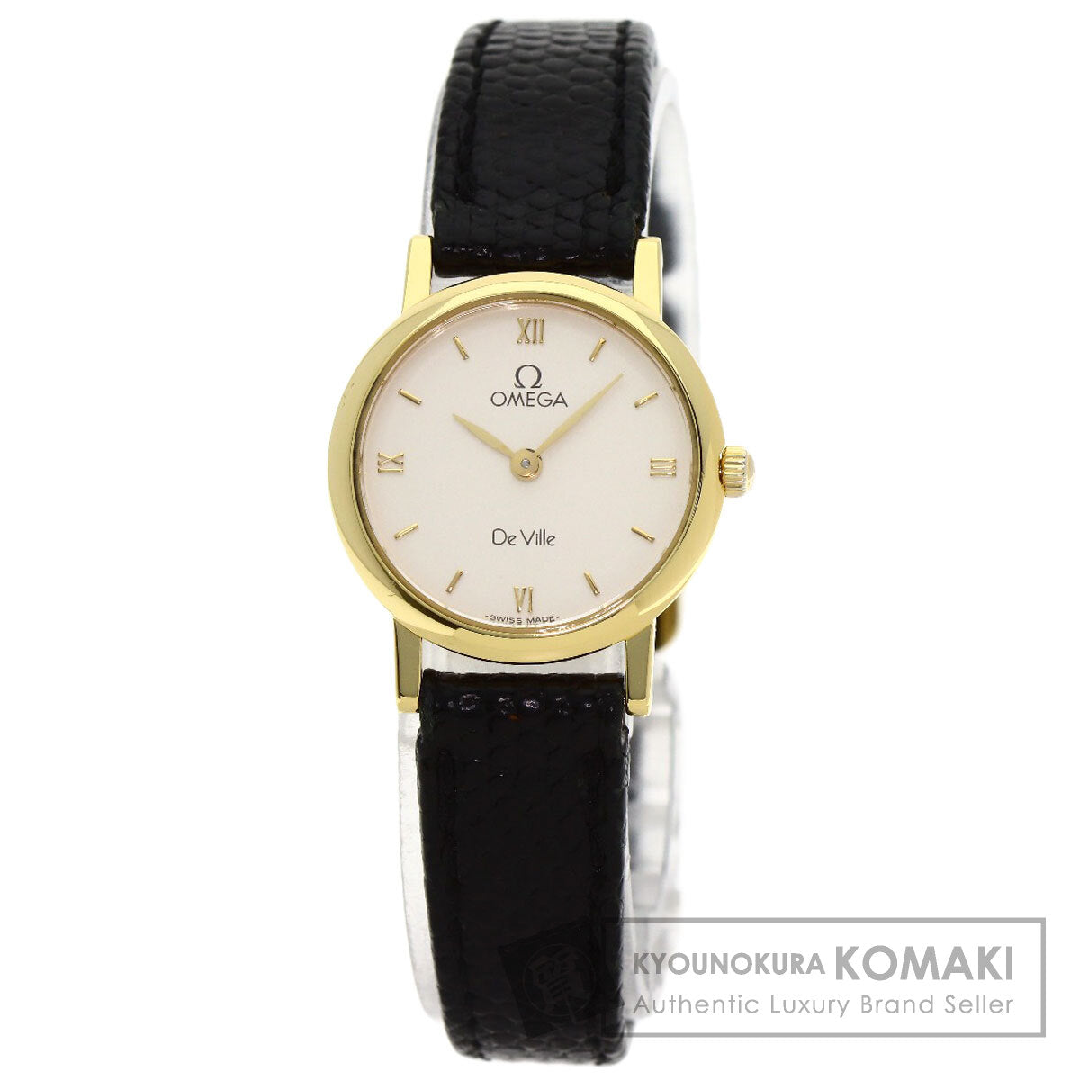 OMEGA De Ville Watches K18 Yellow Gold/Leather Ladies