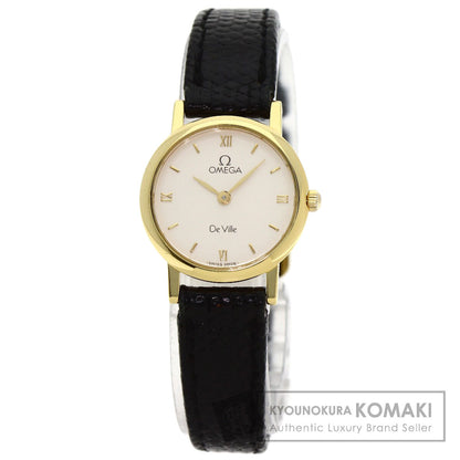OMEGA De Ville Watches K18 Yellow Gold/Leather Ladies