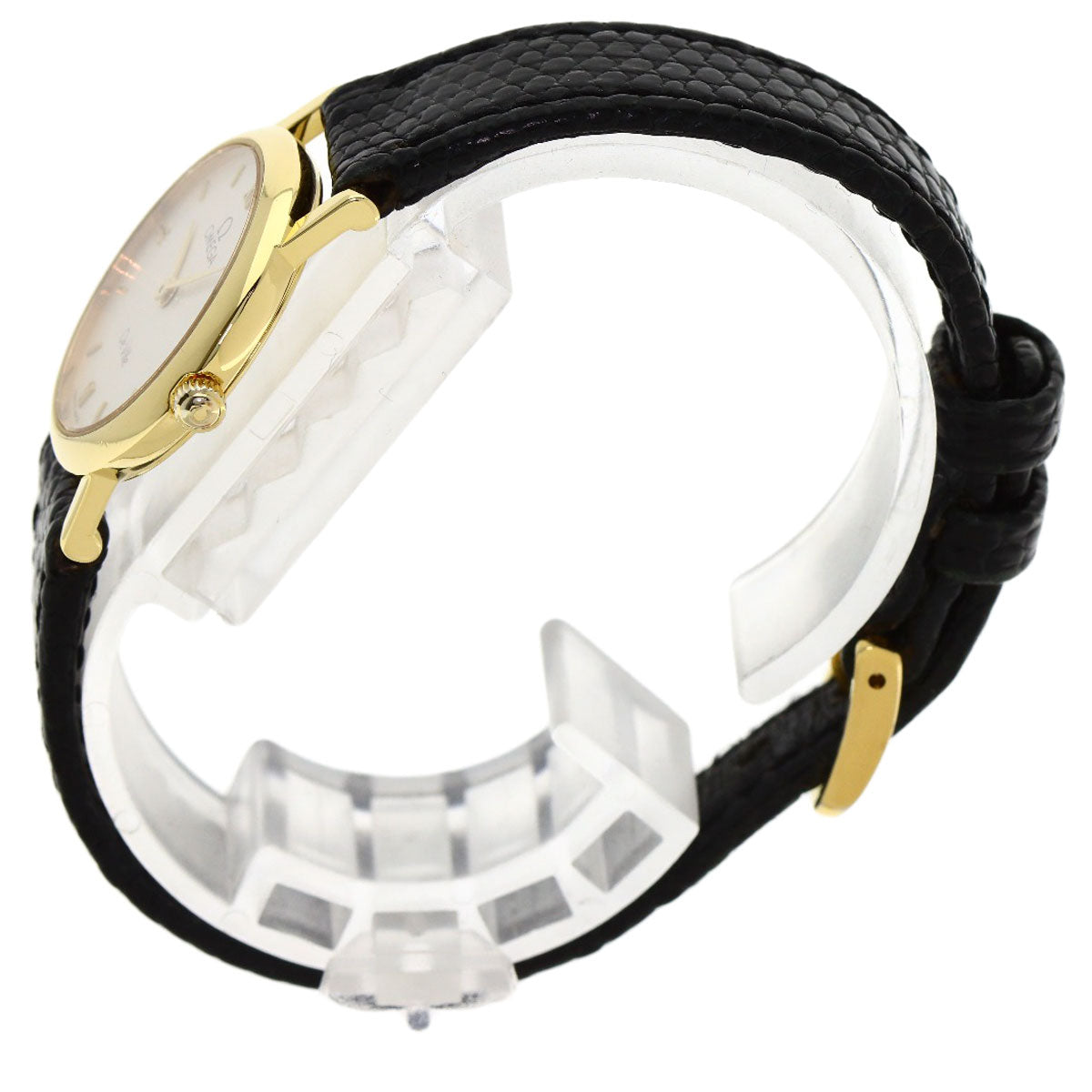 OMEGA De Ville Watches K18 Yellow Gold/Leather Ladies