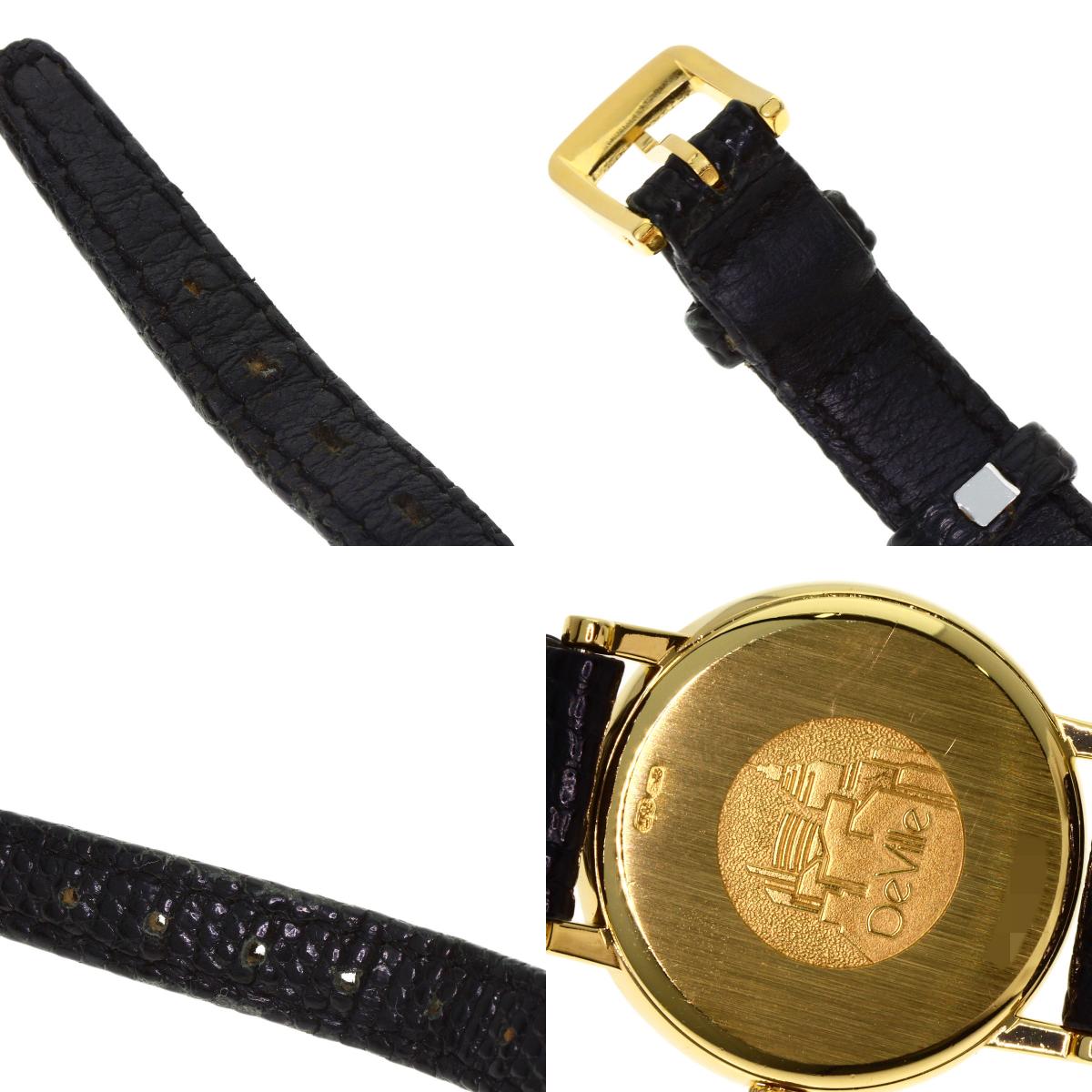 OMEGA De Ville Watches K18 Yellow Gold/Leather Ladies