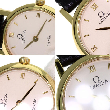 OMEGA De Ville Watches K18 Yellow Gold/Leather Ladies