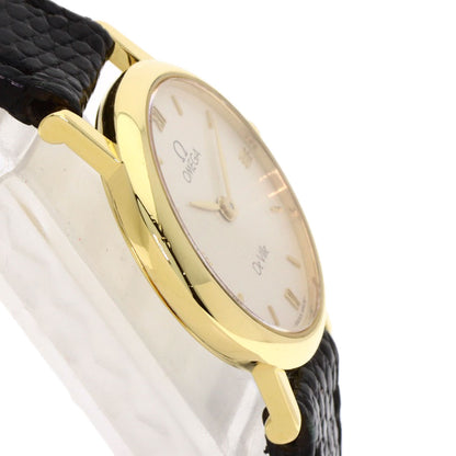 OMEGA De Ville Watches K18 Yellow Gold/Leather Ladies