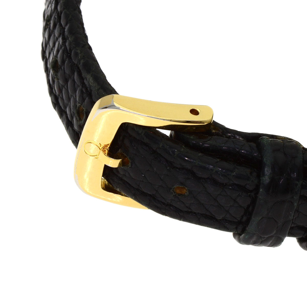OMEGA De Ville Watches K18 Yellow Gold/Leather Ladies