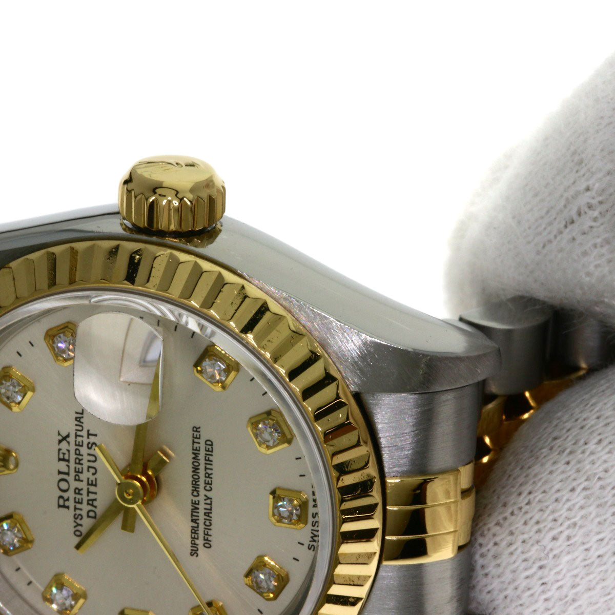 ROLEX DATEJUST 10P Diamond Watches 69173G Stainless Steel/SSxK18YG Ladies