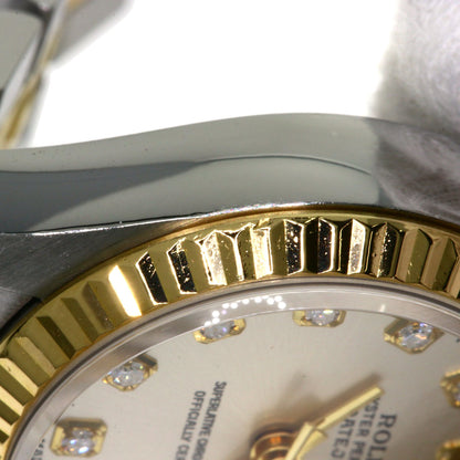 ROLEX DATEJUST 10P Diamond Watches 69173G Stainless Steel/SSxK18YG Ladies