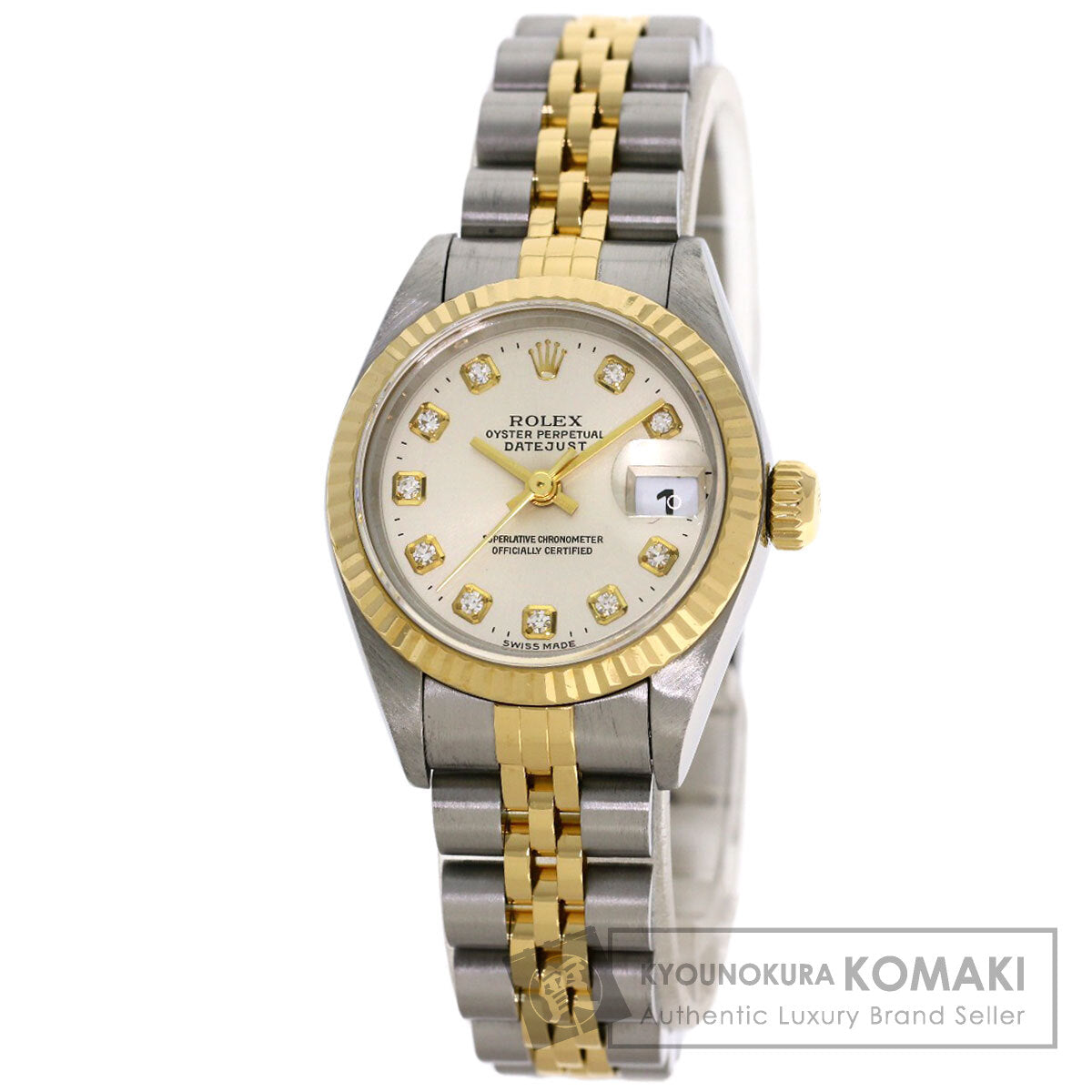 ROLEX DATEJUST 10P Diamond Watches 69173G Stainless Steel/SSxK18YG Ladies