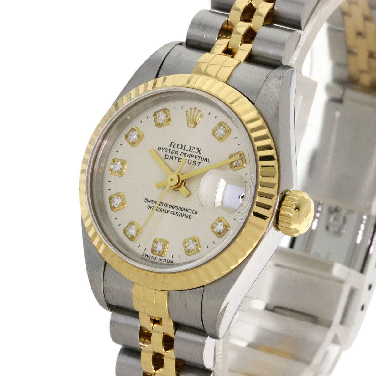 ROLEX DATEJUST 10P Diamond Watches 69173G Stainless Steel/SSxK18YG Ladies