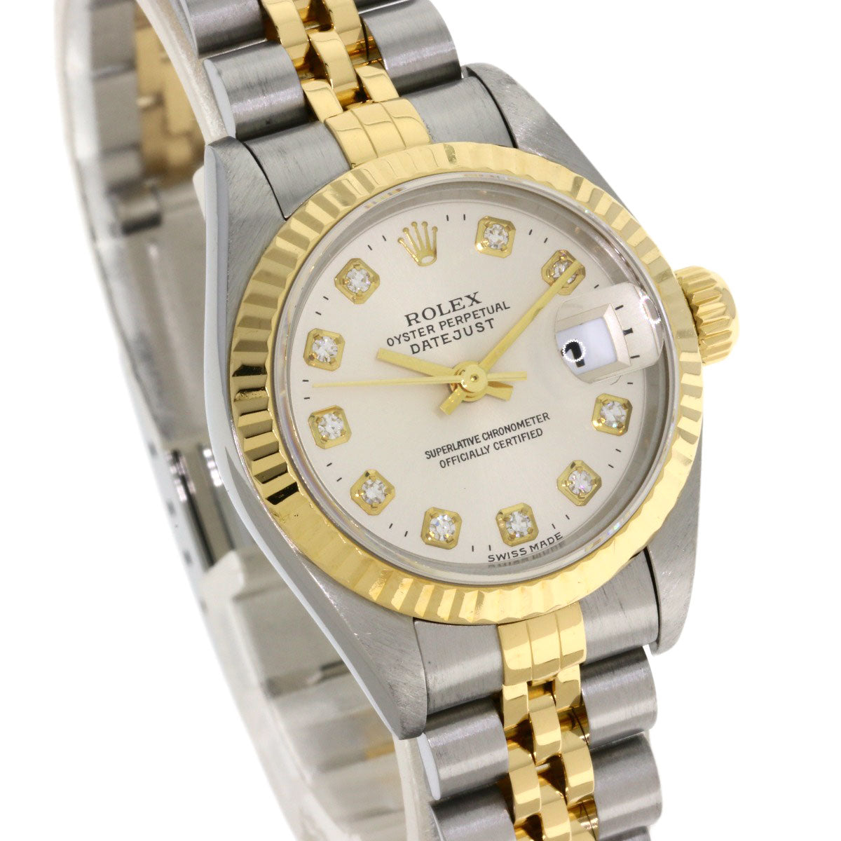 ROLEX DATEJUST 10P Diamond Watches 69173G Stainless Steel/SSxK18YG Ladies