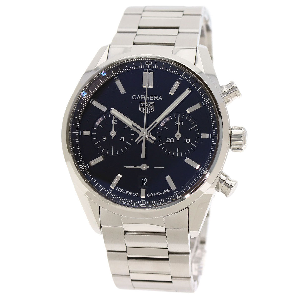 タグホイヤー CBN2010 BA0642 カレラ キャリバー ホイヤー02 腕時計 ステンレススチール/SS メンズ 【中古】【TAG HEUER】