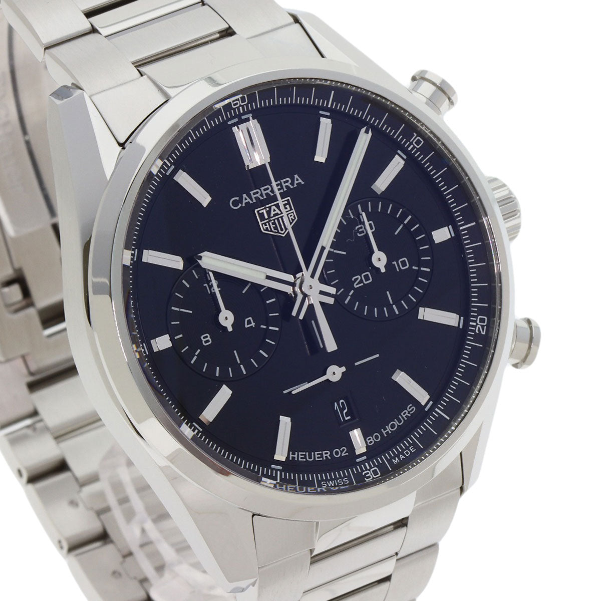 タグホイヤー CBN2010 BA0642 カレラ キャリバー ホイヤー02 腕時計 ステンレススチール/SS メンズ 【中古】【TAG HEUER】