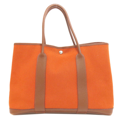 HERMES Garden Party PM Silver Hardware Tote Bag Tower ash Ladies [Used]