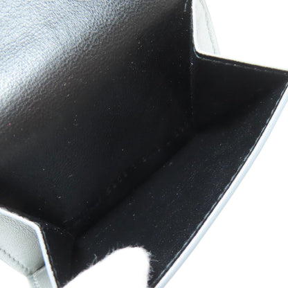 BALENCIAGA Logo Tri-fold Wallet Mini Wallet Bifold Wallet with Coin Pocket Leather Ladies [Used]