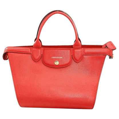 Longchamp logo Handbag Leather Ladies [Used]