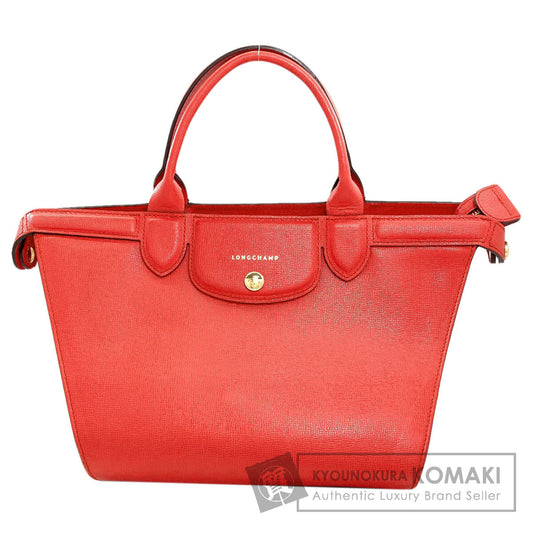 Longchamp logo Handbag Leather Ladies [Used]