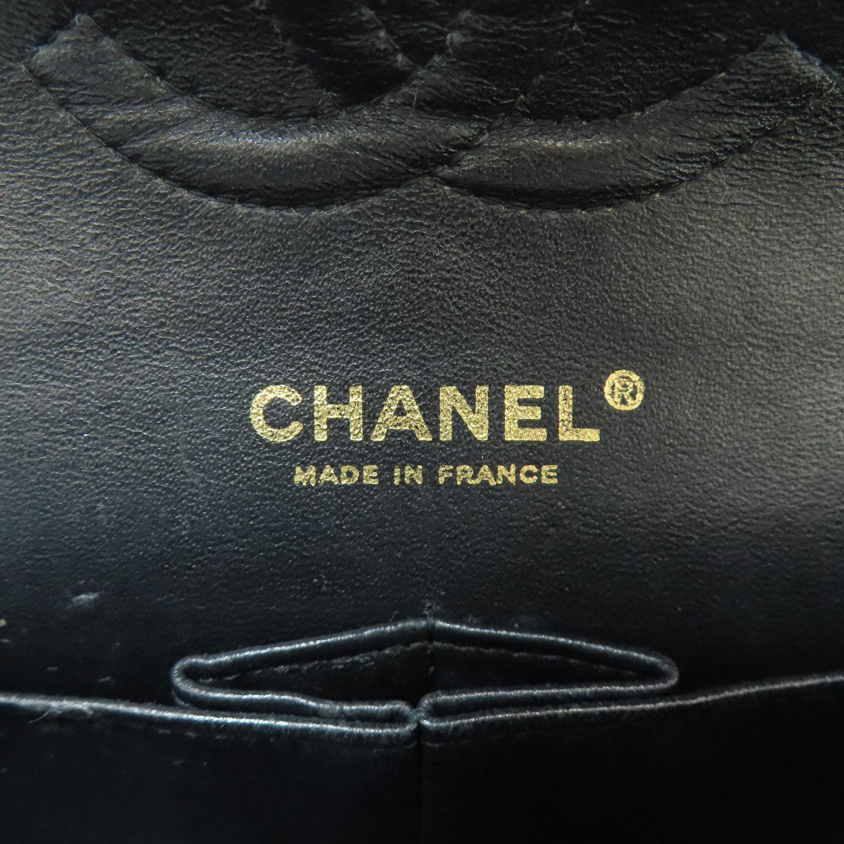 CHANEL Matelasse Double Flap Gold Hardware Shoulder Bag Grained Calfskin Skin Ladies [Used]