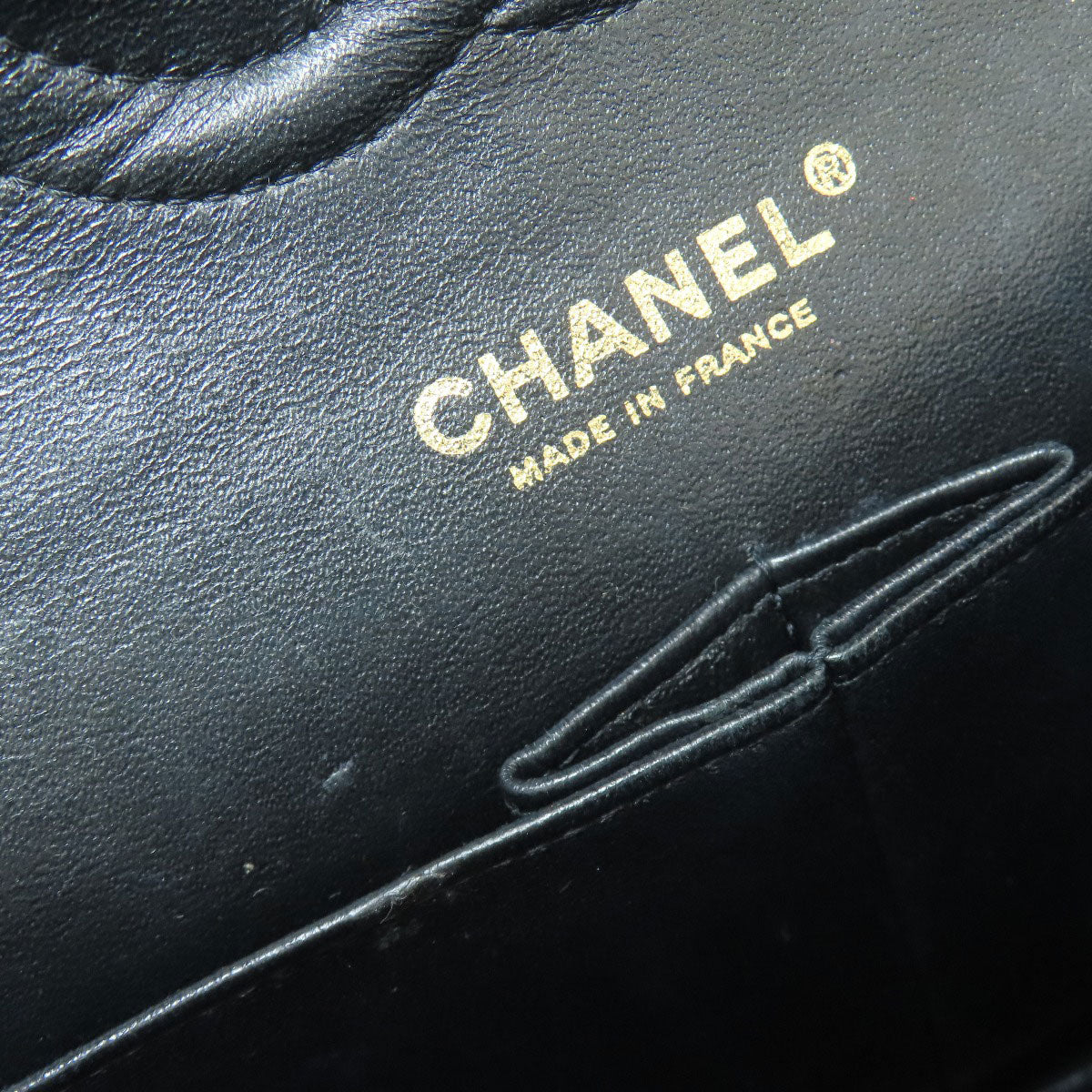 CHANEL Matelasse Double Flap Gold Hardware Shoulder Bag Grained Calfskin Skin Ladies [Used]