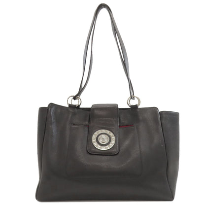 BVLGARI logo Tote Bag Leather Ladies [Used]