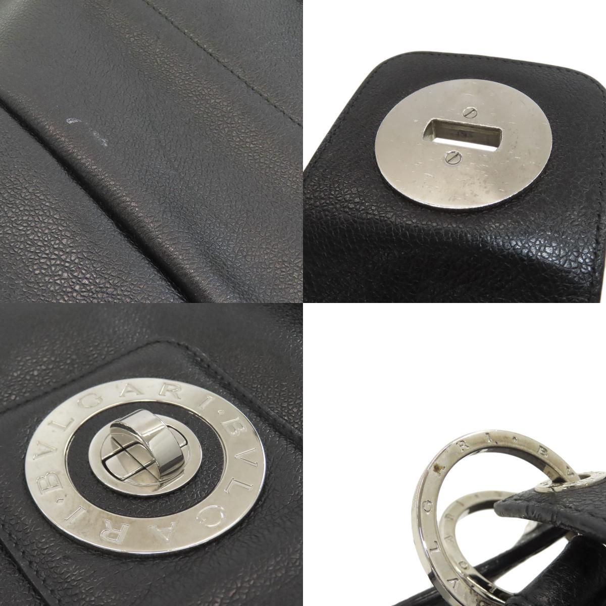 BVLGARI logo Tote Bag Leather Ladies [Used]