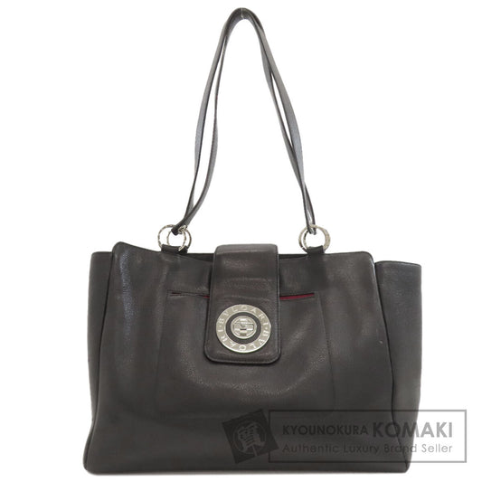 BVLGARI logo Tote Bag Leather Ladies [Used]