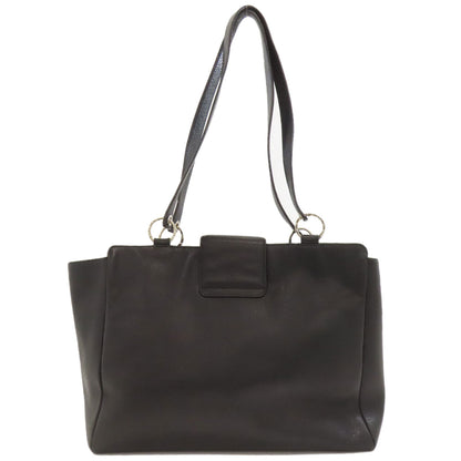BVLGARI logo Tote Bag Leather Ladies [Used]